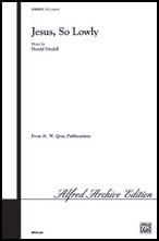 Jesus So Lowly SATB choral sheet music cover